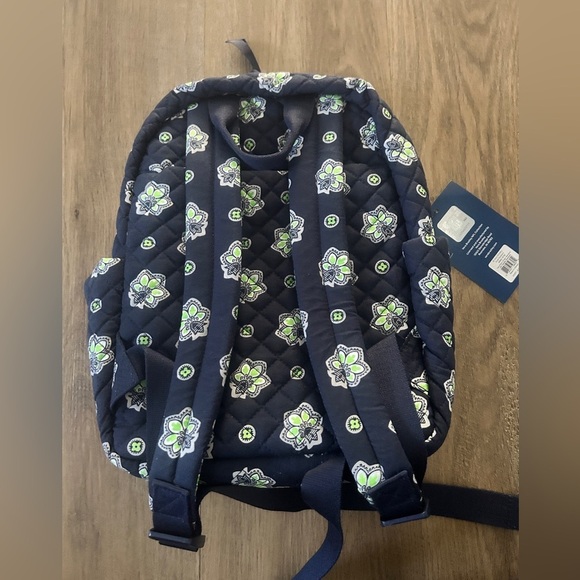 Vera Bradley NFL Seattle Seahawks Small Cotton Backpack (Navy/Neon Green) NWT main image 5
